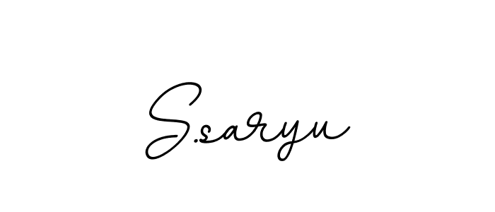 Make a beautiful signature design for name S.saryu. With this signature (BallpointsItalic-DORy9) style, you can create a handwritten signature for free. S.saryu signature style 11 images and pictures png