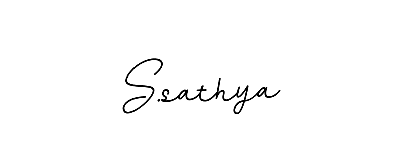 You should practise on your own different ways (BallpointsItalic-DORy9) to write your name (S.sathya) in signature. don't let someone else do it for you. S.sathya signature style 11 images and pictures png