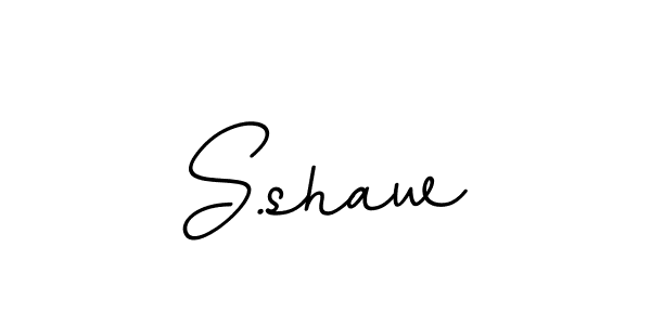 Design your own signature with our free online signature maker. With this signature software, you can create a handwritten (BallpointsItalic-DORy9) signature for name S.shaw. S.shaw signature style 11 images and pictures png