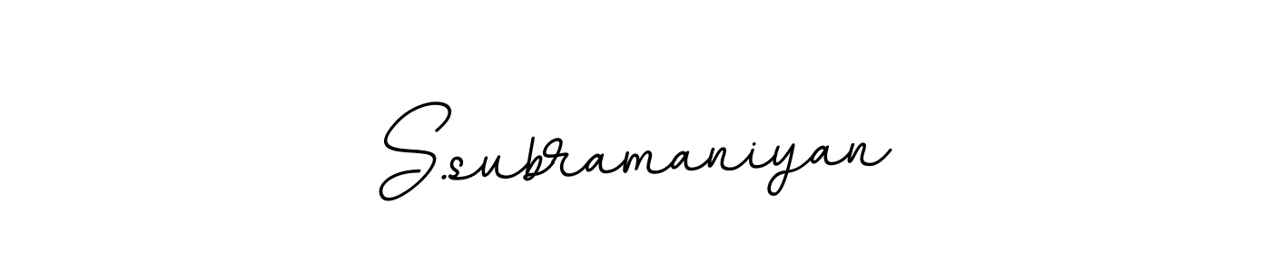 Design your own signature with our free online signature maker. With this signature software, you can create a handwritten (BallpointsItalic-DORy9) signature for name S.subramaniyan. S.subramaniyan signature style 11 images and pictures png