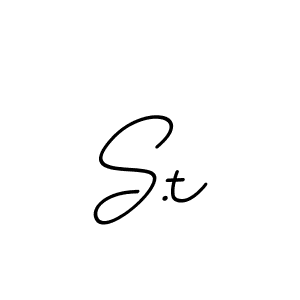 Also we have S.t name is the best signature style. Create professional handwritten signature collection using BallpointsItalic-DORy9 autograph style. S.t signature style 11 images and pictures png