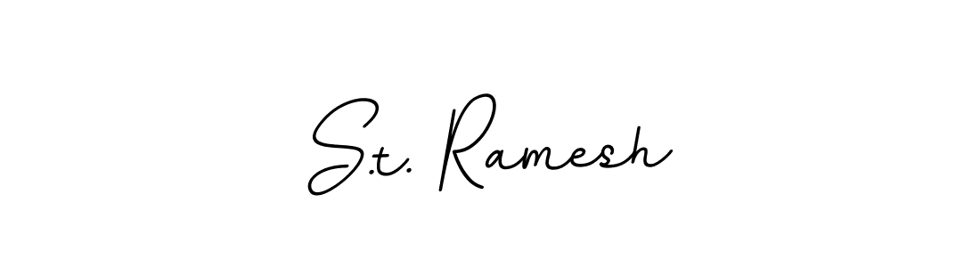 The best way (BallpointsItalic-DORy9) to make a short signature is to pick only two or three words in your name. The name S.t. Ramesh include a total of six letters. For converting this name. S.t. Ramesh signature style 11 images and pictures png
