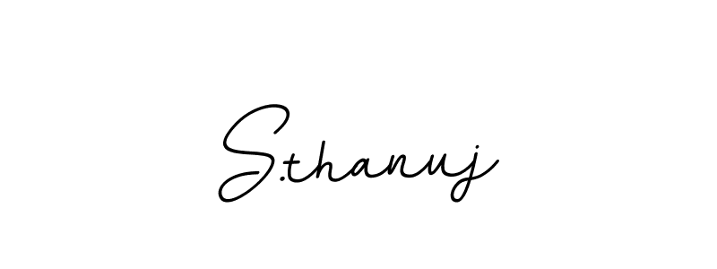 Create a beautiful signature design for name S.thanuj. With this signature (BallpointsItalic-DORy9) fonts, you can make a handwritten signature for free. S.thanuj signature style 11 images and pictures png