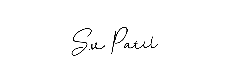 Use a signature maker to create a handwritten signature online. With this signature software, you can design (BallpointsItalic-DORy9) your own signature for name S.v Patil. S.v Patil signature style 11 images and pictures png