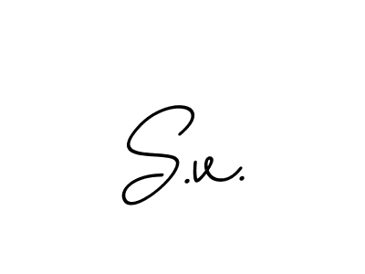 It looks lik you need a new signature style for name S.v.. Design unique handwritten (BallpointsItalic-DORy9) signature with our free signature maker in just a few clicks. S.v. signature style 11 images and pictures png