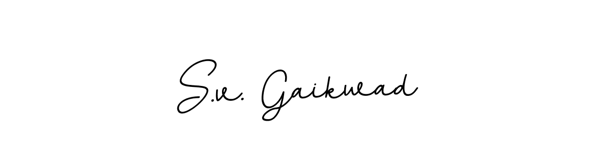 You should practise on your own different ways (BallpointsItalic-DORy9) to write your name (S.v. Gaikwad) in signature. don't let someone else do it for you. S.v. Gaikwad signature style 11 images and pictures png