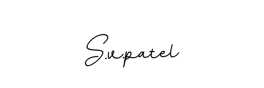 You should practise on your own different ways (BallpointsItalic-DORy9) to write your name (S.v.patel) in signature. don't let someone else do it for you. S.v.patel signature style 11 images and pictures png