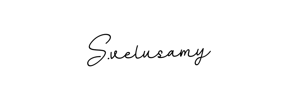 How to make S.velusamy name signature. Use BallpointsItalic-DORy9 style for creating short signs online. This is the latest handwritten sign. S.velusamy signature style 11 images and pictures png