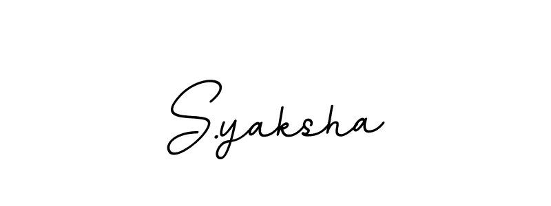 Design your own signature with our free online signature maker. With this signature software, you can create a handwritten (BallpointsItalic-DORy9) signature for name S.yaksha. S.yaksha signature style 11 images and pictures png