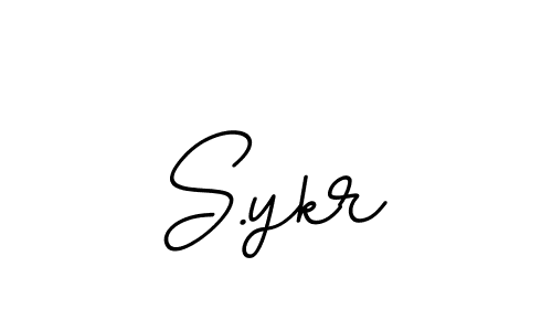 if you are searching for the best signature style for your name S.ykr. so please give up your signature search. here we have designed multiple signature styles  using BallpointsItalic-DORy9. S.ykr signature style 11 images and pictures png