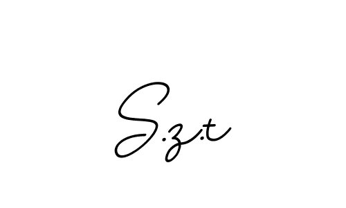 Also You can easily find your signature by using the search form. We will create S.z.t name handwritten signature images for you free of cost using BallpointsItalic-DORy9 sign style. S.z.t signature style 11 images and pictures png