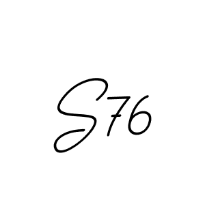 How to make S76 signature? BallpointsItalic-DORy9 is a professional autograph style. Create handwritten signature for S76 name. S76 signature style 11 images and pictures png