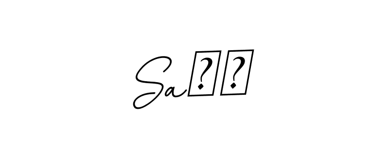 How to make Saनी name signature. Use BallpointsItalic-DORy9 style for creating short signs online. This is the latest handwritten sign. Saनी signature style 11 images and pictures png