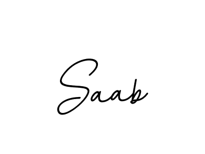 Use a signature maker to create a handwritten signature online. With this signature software, you can design (BallpointsItalic-DORy9) your own signature for name Saab. Saab signature style 11 images and pictures png