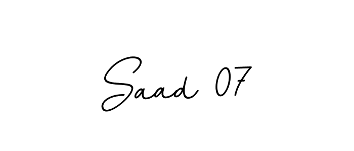 It looks lik you need a new signature style for name Saad 07. Design unique handwritten (BallpointsItalic-DORy9) signature with our free signature maker in just a few clicks. Saad 07 signature style 11 images and pictures png