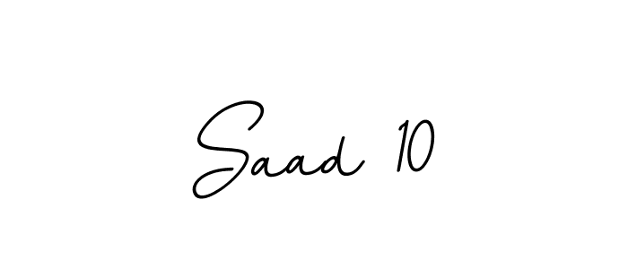 The best way (BallpointsItalic-DORy9) to make a short signature is to pick only two or three words in your name. The name Saad 10 include a total of six letters. For converting this name. Saad 10 signature style 11 images and pictures png