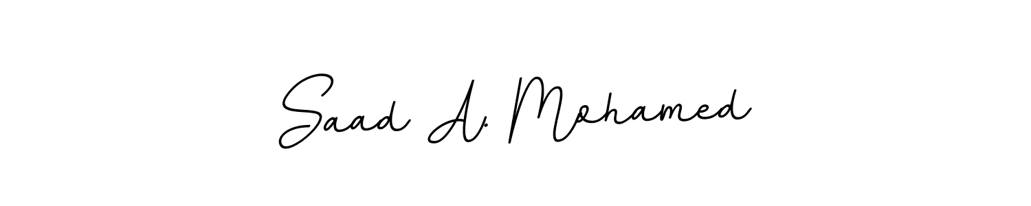 Make a beautiful signature design for name Saad A. Mohamed. With this signature (BallpointsItalic-DORy9) style, you can create a handwritten signature for free. Saad A. Mohamed signature style 11 images and pictures png