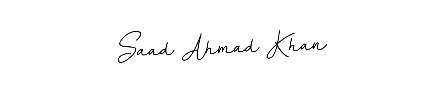 You can use this online signature creator to create a handwritten signature for the name Saad Ahmad Khan. This is the best online autograph maker. Saad Ahmad Khan signature style 11 images and pictures png