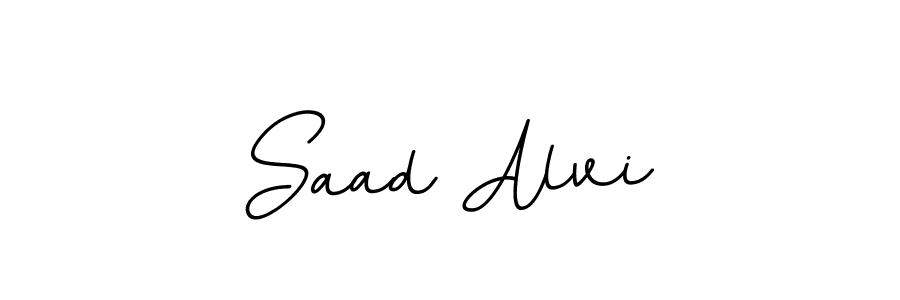You should practise on your own different ways (BallpointsItalic-DORy9) to write your name (Saad Alvi) in signature. don't let someone else do it for you. Saad Alvi signature style 11 images and pictures png