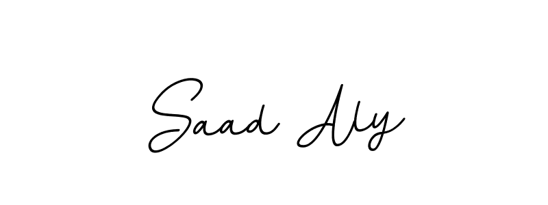 if you are searching for the best signature style for your name Saad Aly. so please give up your signature search. here we have designed multiple signature styles  using BallpointsItalic-DORy9. Saad Aly signature style 11 images and pictures png