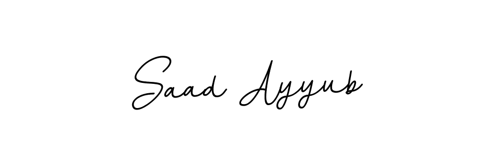 Use a signature maker to create a handwritten signature online. With this signature software, you can design (BallpointsItalic-DORy9) your own signature for name Saad Ayyub. Saad Ayyub signature style 11 images and pictures png