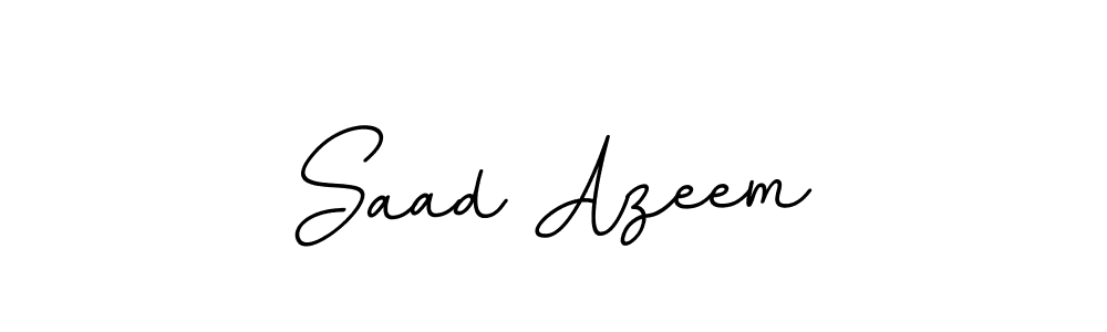 Create a beautiful signature design for name Saad Azeem. With this signature (BallpointsItalic-DORy9) fonts, you can make a handwritten signature for free. Saad Azeem signature style 11 images and pictures png