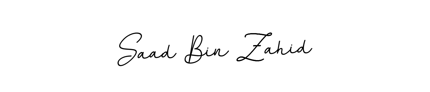 Create a beautiful signature design for name Saad Bin Zahid. With this signature (BallpointsItalic-DORy9) fonts, you can make a handwritten signature for free. Saad Bin Zahid signature style 11 images and pictures png
