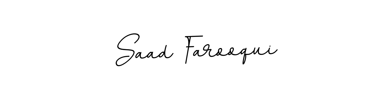 Create a beautiful signature design for name Saad Farooqui. With this signature (BallpointsItalic-DORy9) fonts, you can make a handwritten signature for free. Saad Farooqui signature style 11 images and pictures png