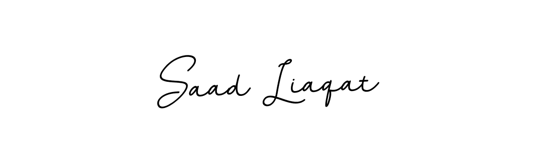 How to make Saad Liaqat name signature. Use BallpointsItalic-DORy9 style for creating short signs online. This is the latest handwritten sign. Saad Liaqat signature style 11 images and pictures png