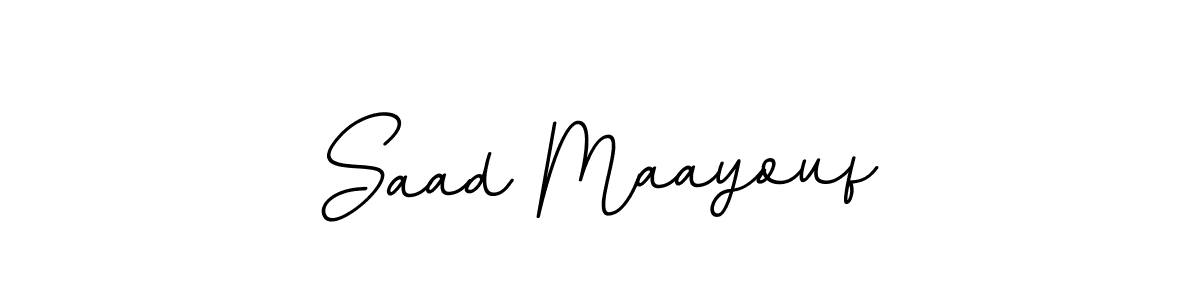 Create a beautiful signature design for name Saad Maayouf. With this signature (BallpointsItalic-DORy9) fonts, you can make a handwritten signature for free. Saad Maayouf signature style 11 images and pictures png