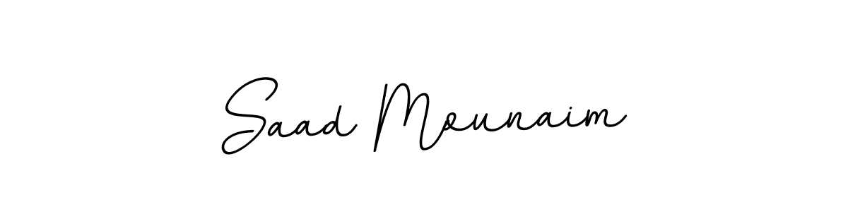 Create a beautiful signature design for name Saad Mounaim. With this signature (BallpointsItalic-DORy9) fonts, you can make a handwritten signature for free. Saad Mounaim signature style 11 images and pictures png