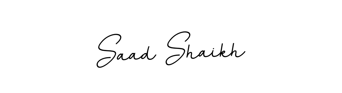 How to make Saad Shaikh name signature. Use BallpointsItalic-DORy9 style for creating short signs online. This is the latest handwritten sign. Saad Shaikh signature style 11 images and pictures png