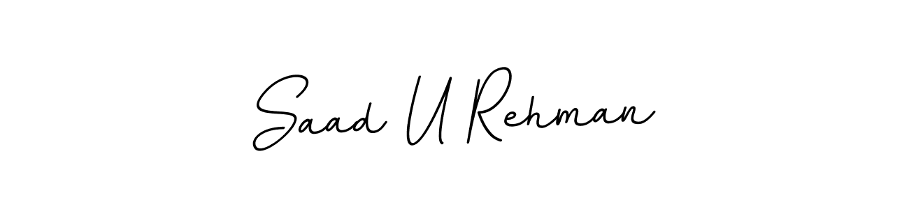 Make a beautiful signature design for name Saad U Rehman. With this signature (BallpointsItalic-DORy9) style, you can create a handwritten signature for free. Saad U Rehman signature style 11 images and pictures png