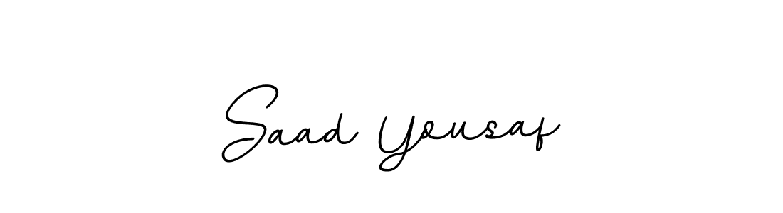 You should practise on your own different ways (BallpointsItalic-DORy9) to write your name (Saad Yousaf) in signature. don't let someone else do it for you. Saad Yousaf signature style 11 images and pictures png