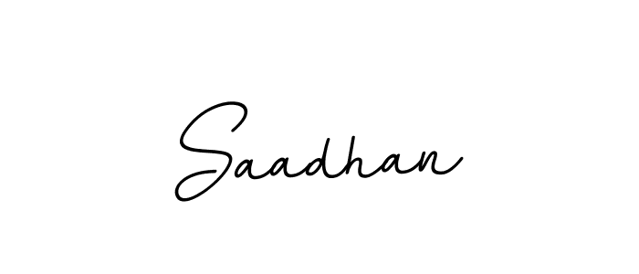 Use a signature maker to create a handwritten signature online. With this signature software, you can design (BallpointsItalic-DORy9) your own signature for name Saadhan. Saadhan signature style 11 images and pictures png