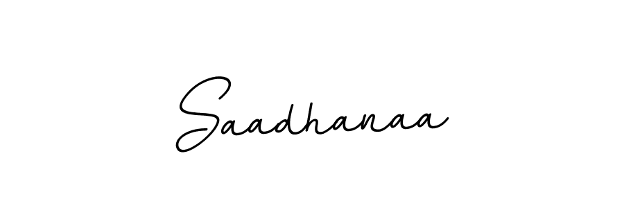 How to make Saadhanaa name signature. Use BallpointsItalic-DORy9 style for creating short signs online. This is the latest handwritten sign. Saadhanaa signature style 11 images and pictures png