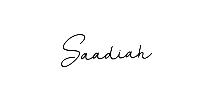 Saadiah stylish signature style. Best Handwritten Sign (BallpointsItalic-DORy9) for my name. Handwritten Signature Collection Ideas for my name Saadiah. Saadiah signature style 11 images and pictures png