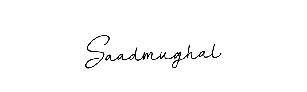 How to make Saadmughal name signature. Use BallpointsItalic-DORy9 style for creating short signs online. This is the latest handwritten sign. Saadmughal signature style 11 images and pictures png