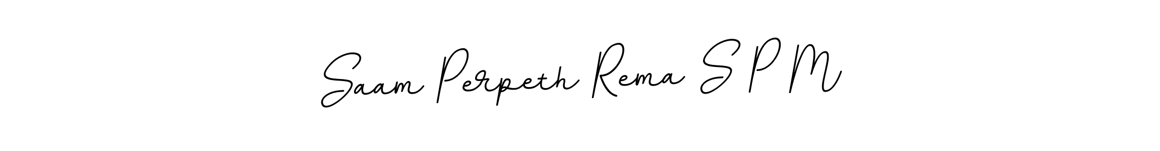Saam Perpeth Rema S P M stylish signature style. Best Handwritten Sign (BallpointsItalic-DORy9) for my name. Handwritten Signature Collection Ideas for my name Saam Perpeth Rema S P M. Saam Perpeth Rema S P M signature style 11 images and pictures png