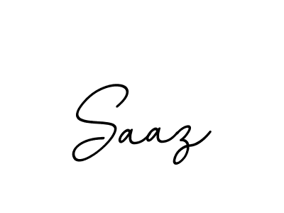 Use a signature maker to create a handwritten signature online. With this signature software, you can design (BallpointsItalic-DORy9) your own signature for name Saaz. Saaz signature style 11 images and pictures png
