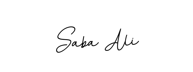 How to make Saba Ali name signature. Use BallpointsItalic-DORy9 style for creating short signs online. This is the latest handwritten sign. Saba Ali signature style 11 images and pictures png