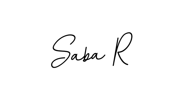 Make a beautiful signature design for name Saba R. With this signature (BallpointsItalic-DORy9) style, you can create a handwritten signature for free. Saba R signature style 11 images and pictures png