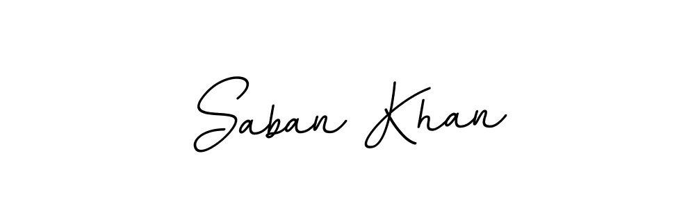 Make a beautiful signature design for name Saban Khan. With this signature (BallpointsItalic-DORy9) style, you can create a handwritten signature for free. Saban Khan signature style 11 images and pictures png