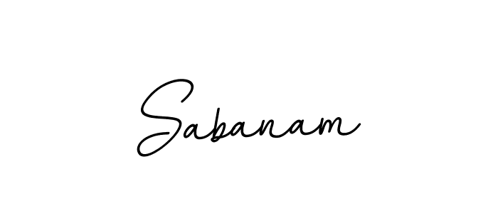 Design your own signature with our free online signature maker. With this signature software, you can create a handwritten (BallpointsItalic-DORy9) signature for name Sabanam. Sabanam signature style 11 images and pictures png