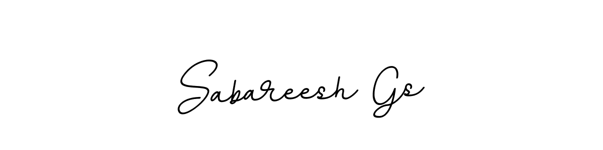 Design your own signature with our free online signature maker. With this signature software, you can create a handwritten (BallpointsItalic-DORy9) signature for name Sabareesh Gs. Sabareesh Gs signature style 11 images and pictures png