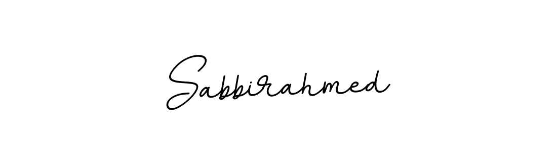 Use a signature maker to create a handwritten signature online. With this signature software, you can design (BallpointsItalic-DORy9) your own signature for name Sabbirahmed. Sabbirahmed signature style 11 images and pictures png