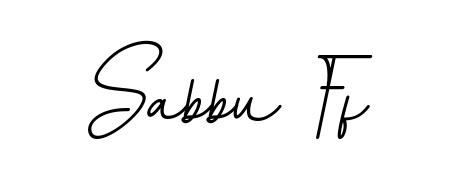 A stylish, flowing autograph style designed for name Sabbu Ff using BallpointsItalic-DORy9 typography. Perfect for digital creative projects. Sabbu Ff signature style 11 images and pictures png