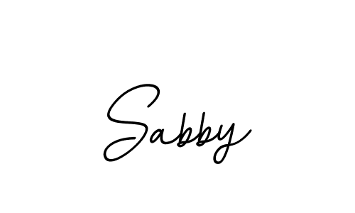 Design your own signature with our free online signature maker. With this signature software, you can create a handwritten (BallpointsItalic-DORy9) signature for name Sabby. Sabby signature style 11 images and pictures png