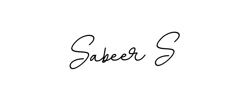 The best way (BallpointsItalic-DORy9) to make a short signature is to pick only two or three words in your name. The name Sabeer S include a total of six letters. For converting this name. Sabeer S signature style 11 images and pictures png