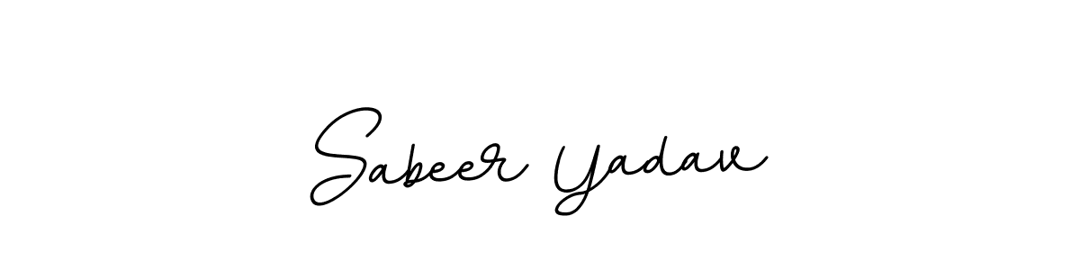 Make a beautiful signature design for name Sabeer Yadav. With this signature (BallpointsItalic-DORy9) style, you can create a handwritten signature for free. Sabeer Yadav signature style 11 images and pictures png